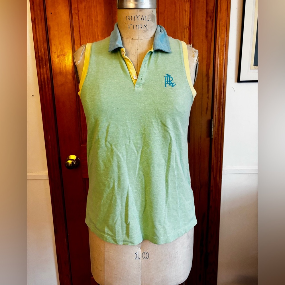 Lauren Ralph Lauren 2014 sleeveless color-block polo shirt!  Size S!